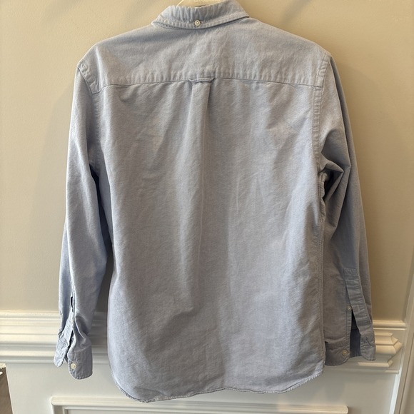 Club Monaco Men's Small Blue Button Down Long Sleeve Dress Shirt - Picture 3 of 3